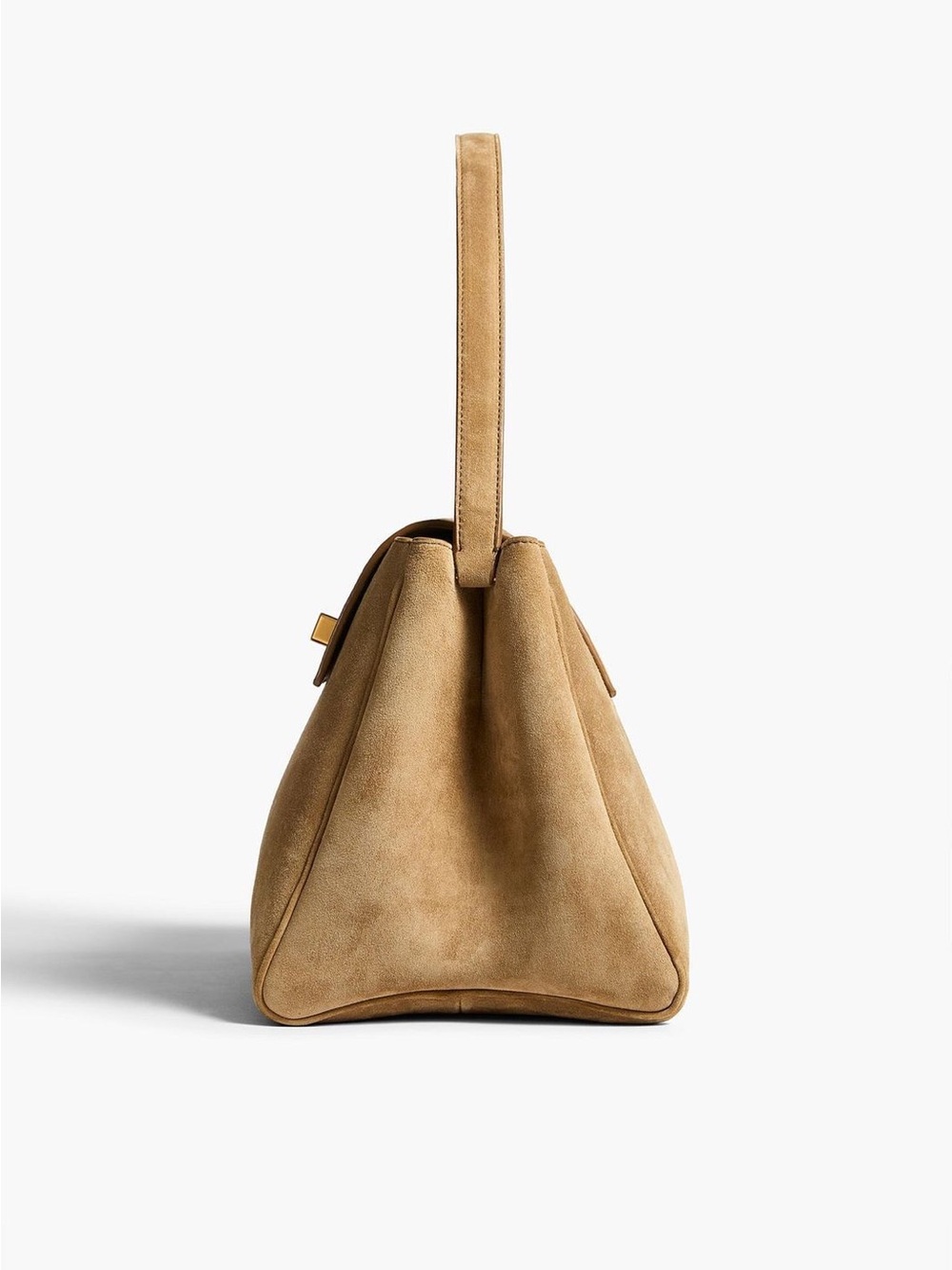 KHAITE AUDREY TOP HANDLE BAG in Mud Suede NEW - Picture 14 of 16